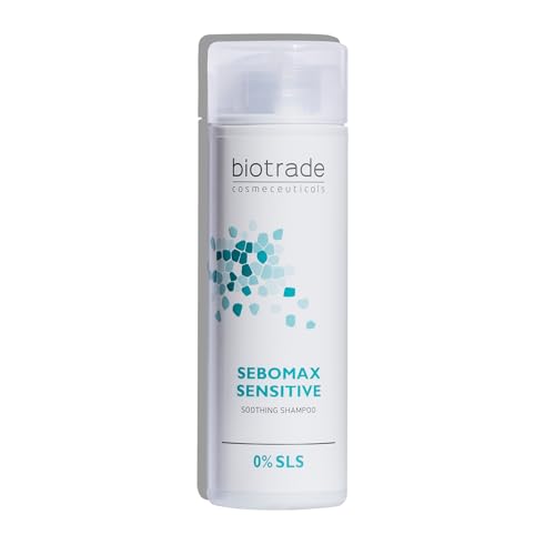 Biotrade Sebomax Sensitive Beruhigendes Shampoo mit Provitamin B5 – SLS & SLES-frei, Shampoo, das sensible, juckende und zu Schuppen neigende Kopfhaut beruhigt – 200 ml