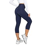 LAPASA Pantalones Piratas 3/4 Capris Mujer, Mallas Deportivas con Bolsillo, Leggins de Deporte para Yoga Cintura Alta Versión 2021 L02