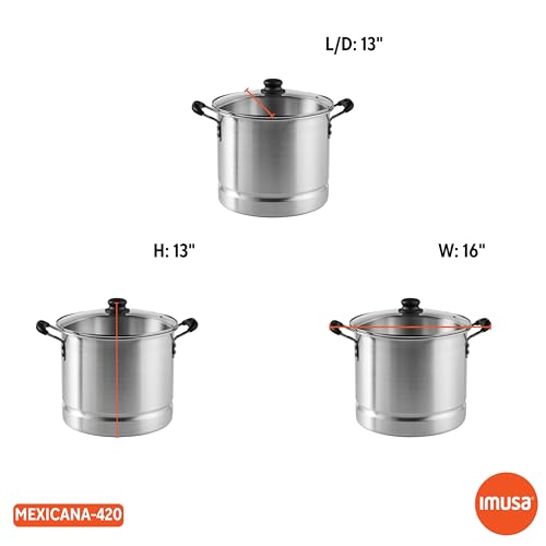 IMUSA USA Steamer with Glass Lid 20-Quart, Silver by Imusa - Image 9