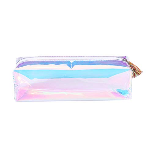 AIZHIYI Bolsa de maquiagem feminina fashion para meninas com borla Estojo para caneta (azul)