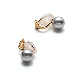 [VOTRE COUTURE] 国産パールイヤリング ゴールド グランプレミアム 選べるカラー パール 真珠 6mm 8mm 10mm珠 ブランド10年保証 (シルバー製_シルバーグレー, 6mm)
