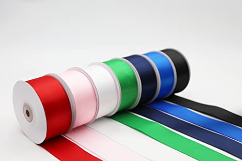 1-1/2 Inch X 25 Yards Solid Color Satin Ribbon Roll, Ribbons Great For Gift Wrapping, Crafts, Wedding Party Decoration, Hair Bows Making And Other Sewing Projects (1-1/2" X 25 Yards, Black) #TOP2