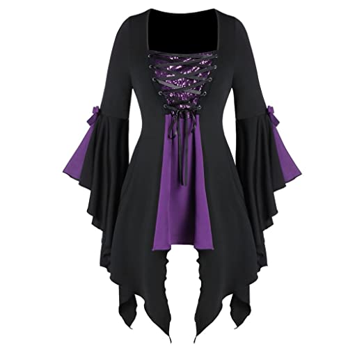 Gothic Halloween Kleid - Festkleid Damen Elegant Magic Hexenkostüm Sexy...