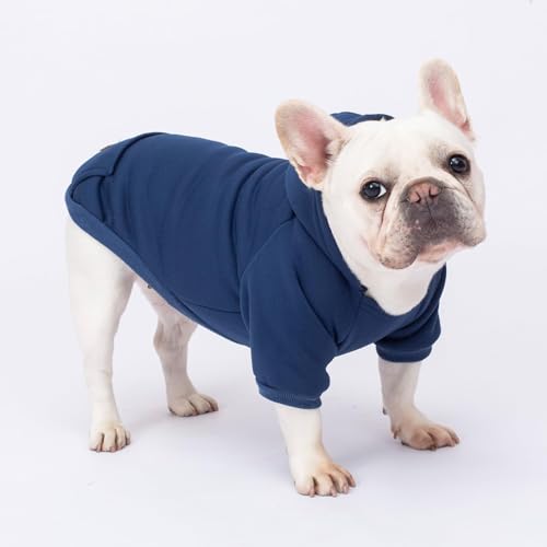 Image of 2 Pack Dog Hoodie Warm Hood Dog Sweater Cold Weather Small Dogs Sweatshirt Comfort Pet Clothes for Small Medium Dogs with Pockets Chihuahua Clothes for Male Female Girl Boy Sporty Daily Wear
