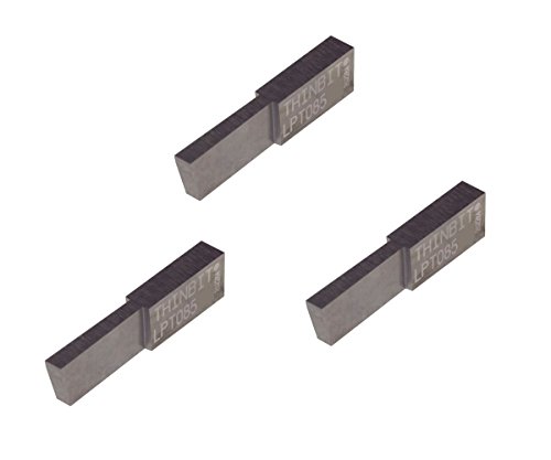 3 Pack LPT085D2 THINBIT LITTLEBIT 'L' Series Parting Insert, Uncoated Carbide for Steel, cast Iron and Stainless Steel with Interrupted cuts