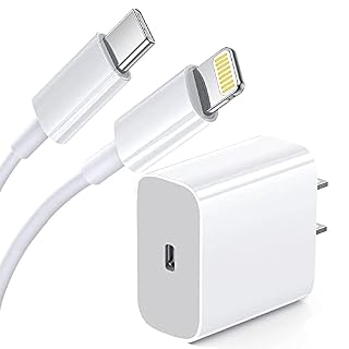 [Apple MFi Certified] iPhone Fast Charger, 20W PD USB C Wall Charger Power Adapter with 6FT Type C to Lightning Cable Compatible iPhone 13/12/12 Mini/12Pro/12 Pro Max/11/11 Pro Max/Xs/XR/X and More