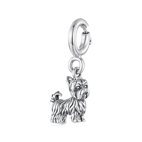 Pendentif en forme de chien et éléphant en argent, breloque tendance pour bracelet Pandora femme