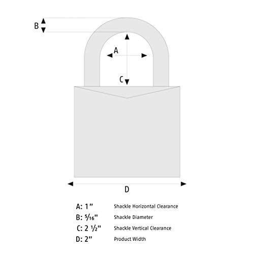 ABUS 180/50 Solid Brass Combination Padlock, Long Stainless Steel Shackle (2-1/2") - Image 3