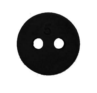 Herco Black Rubber Two-Hole Stopper (Size 2) - 4 pcs