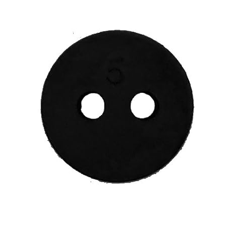 Herco Black Rubber Two-Hole Stopper (Size 2) - 4 pcs