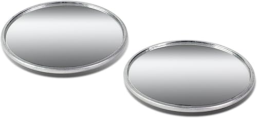 Image of Automaze Chrome Finish Slimmest Car Rear View Blind Spot Mirror (2 Inch, 3R-020) -2 Pieces