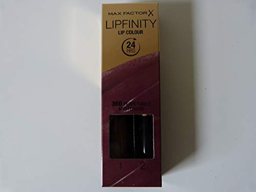 Preisvergleich Produktbild 2 x Max Factor Lipfinity Lipstick Two Step New In Box 360 Perpetually Mysterious
