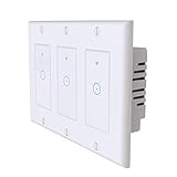 Sloson Smart Switch with Remote Control and Timer,2.4Ghz WiFi Light Switch 3 Gang Compatible with Alexa, Google Home and IFTTT, Needs Neutral Wire,No Hub Required, White