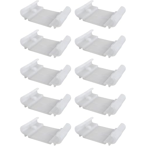 Terminale ECA centrale per doghe 53 × 8 mm. Compatibile con montaggio su telaio in legno.