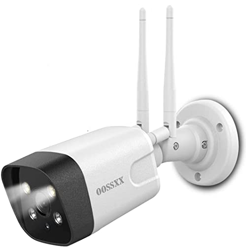 Drahtlose Überwachungskamera für den Außenbereich, 2K 3.0MP Spotlight CCTVWlan heimkamera mit 5dBi Dual-Antennen, Zwei-Wege-Audio IP Bullet Kamera KI-Menschenerkennung, Nachtsicht, IP67 wasserdicht Cover