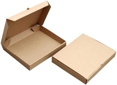 8" Premium Kraft Pizza Boxes Take Out Containers (10 Pack) (8" Length x 8" Width x 1.7" Depth)