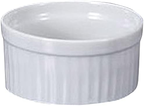 せともの本舗 Set of 10 Western-Style Pottery Single Item, White Soufflé, 3.5, 3.4 x 1.8 inches (8.7 x 4.5 cm), Restaurant, Commercial Use, Tableware