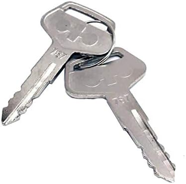 Pair (2 Keys) Komatsu Equipment Key-Ignition Key for Komatsu, Kalmar, Dressta, Sakai, Part Number 787 Keys 2019