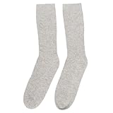 Heavenly Garments 100% Pure Cashmere Socks for Women, Calf High, Warm and Cozy Luxurious Cashmere Socks - Ideal for All Seasons (Grey)