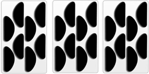 Eyeglass Nose Pads,Clear Adhesive Nose Pads for Glasses,Silicone Glasses Nose Pads Non Slip for Eyeglasses Sunglasses,1mm. (Black3-12Pcs)
