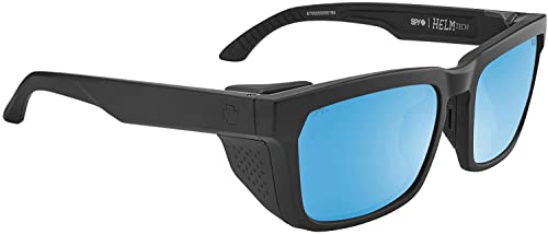 Spy Optic Helm Tech Sunglasses Matte Black/Happy Boost Bronze Polarized Ice Blue Spectra Mirror Lens3