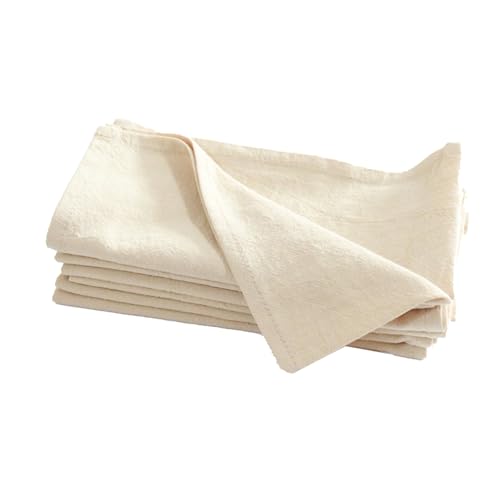 Servilletas de lino set de 6 beige 40x40 cm miniatura 1