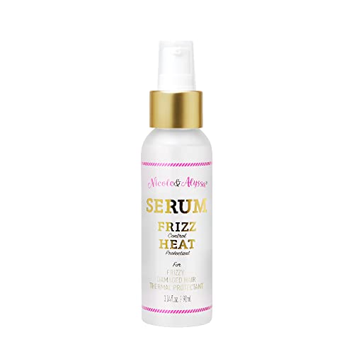 Nicole & Alyssa - Hair Serum For Frizzy, Dry, Damaged Hair, Frizz Control, Heat Protectant, Straightening, Shine, 3.04 Fl Oz (Pack Of 1) #TOP3