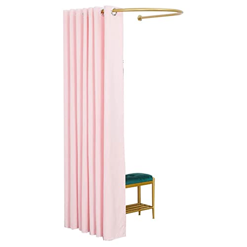MObyat Vestidor portátil Tienda de Ropa Probador Vestuario en Forma de U para la protección de la privacidad y Separador de ambientes para el vestidor del Centro Comercial de la Oficina Probador