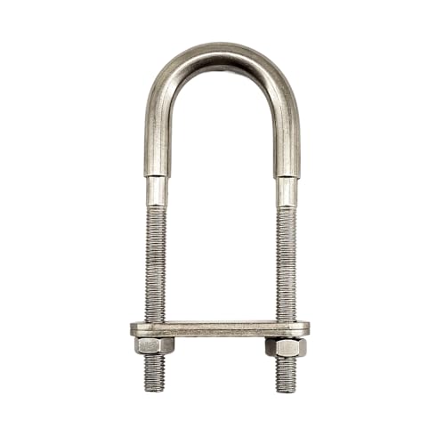 Image of 4pcs M8*100 304 Stainless Steel U Bolt with Nuts and Washers /Boat Accessories /Yacht U-shaped bolts /Brackets, UB24009