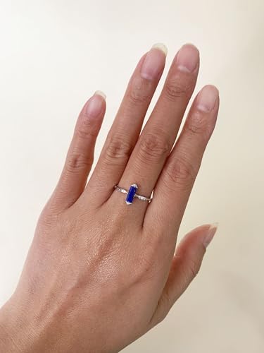 Stacking Rings for Women Baguette Birthstone Stackable Cross Ring Vintage Dainty Wedding Band Statement Promise Engagement Rings Size 5-103