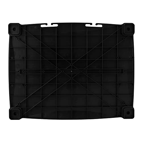 Kantek Two Tier Height-Adjustable Computer Monitor Stand Organizer, Removable Organizing Drawer, Cable Management, 17" X 13.25" X 6" To 7.25" High, Black #TOP5