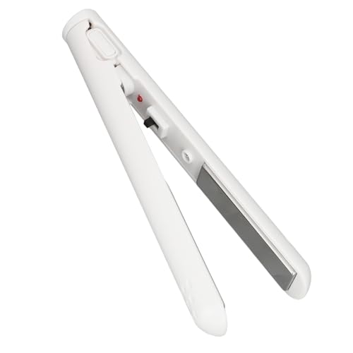 Plancha para el cabello, plancha alisadora portátil con calentamiento uniforme y temperatura constante para flequillo (blanca) miniatura 7