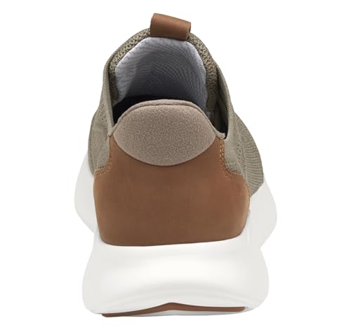 Johnston & Murphy Men’s Amherst 2.0 Knit Plain Toe Dress Casual Shoe, Taupe Heathered Knit, 11.5 W2