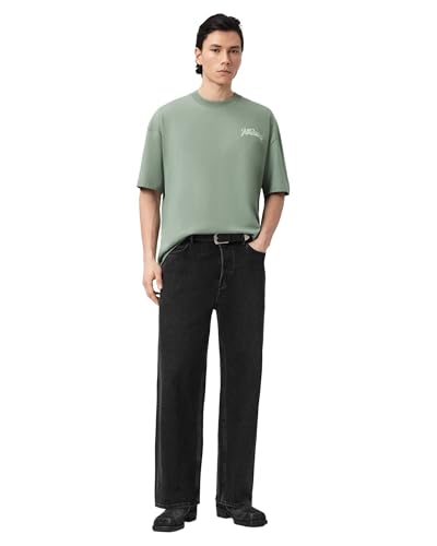 Allsaints Men's Odyssey SS Crew, wiosenna zieleń, M