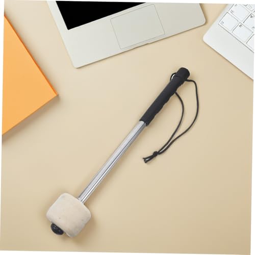 SUPVOX 4 piezas de baquetas ergonómicas de acero con mazas para control preciso del sonido, duraderas y cómodas para bombos de marcha y uso en presentaciones miniatura 7