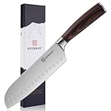 KEEMAKE 三徳包丁 ステンレス 180mm 食洗機対応 万能包丁 多機能 天然木柄 肉切り包丁 菜切り 魚切り キッチン用品 プレゼント ギフト