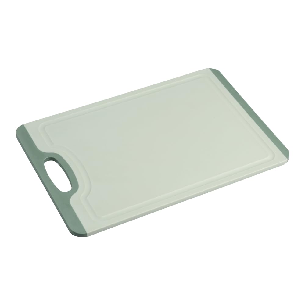 KESPER 30827 Chopping Board with Slip Stop, Plastic, Dimensions: 36.5 x 24.5 x 0.85 cm, Colour: Green