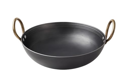 Image of kadhai /kadai 11 INCH with 3 Liter Capacity | Smooth Edges Handmade kadhai with Strong Handles | Durable Iron Build for Everyday Frying, Roasting and Traditional Cooking