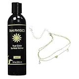 Tan Physics Sunless Tanner 8oz with Anklet – Self Tanning Lotion – Instant Tanning Lotion for Face & Body – Natural Self Tanner for a Streak-Free, Long-Lasting Glow