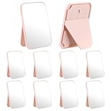 Kifmurase 10Pcs Desktop Makeup Mirror, Spa Party Mirrors, 8 Inch Portable Folding Mirror, Pink Favors Makeup...