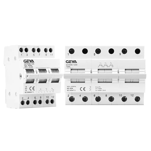 Interrupteur de transfert manuel GYHO8 2P 100A pour rail DIN - 5