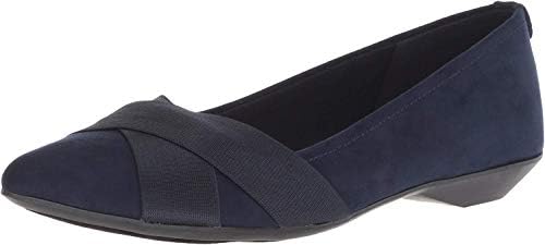 Anne Klein Women's Oalise Loafer Flat, Dark Navy/Dark Navy Fabric, 8