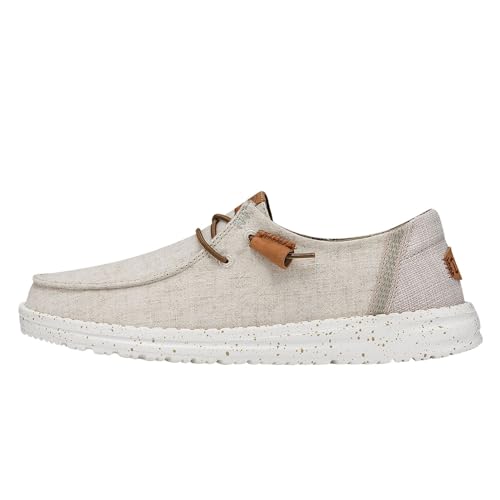 Hey Dude Women's Wendy Washed Canvas | Women’s Shoes | Women’s Lace Up Loafers | Comfortable & Light-Weight