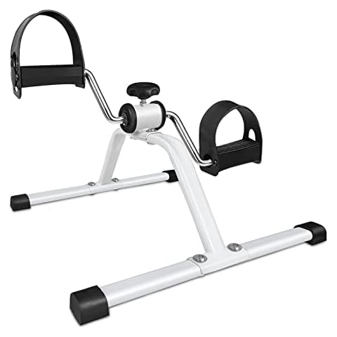 Lavieva Mini Pedal Exercise Bikes - Arm Leg Cycling Exerciser with Adjustable Resistance, Portable Under Desk Bike Cycle Stepper Training Fitness Gym Equipment for Home Use, Leg Rehab Workout Seat Cover