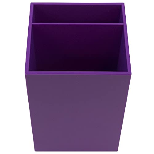 Image of JAM PAPER Plastic Pen Holder - Purple - Desktop Pencil Cup - Sold Individually