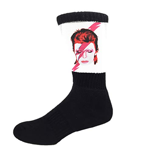 Black with Red Bowie Aladdin Sane Premium Dye Sublimated Crew Socks2