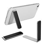 TIESOME Ultra-Thin Mobile Holder, Foldable Mini Kickstand Portable Stand, Adjustable Angle for Phone & Case (Black)