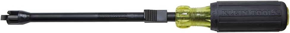 Klein Tools 32215 1/4-Inch Slotted Screw-Holding Screwdriver, 7-Inch Length with Cushion Grip Handle