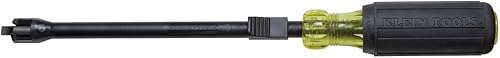 Klein Tools 32215 1/4-Inch Slotted Screw-Holding Screwdriver, 7-Inch Length with Cushion Grip Handle