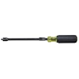 Klein Tools 32215 1/4-Inch Slotted Screw-Holding Screwdriver, 7-Inch Length with Cushion Grip Handle